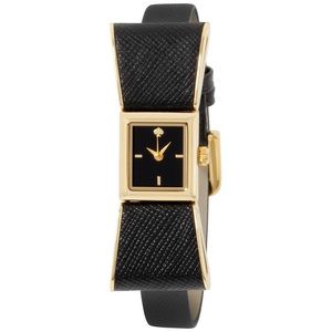 Kate Spade Women's 1YRU0899 'Kenmare' Black Leather Watch